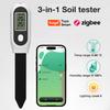 Tuya Zigbee Smart Life 3 в 1 Тестер почвы Температура Влажность Измеритель солнечного света ЖК-термометр для сада Цветы Горшечные растения