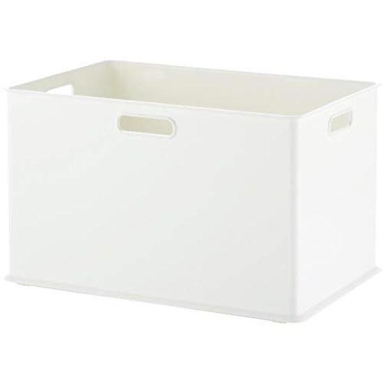 Sanka Inbox Storage Box L Size White (Width 38.9Depth 26.6Height 23.6cm) Perfectly fits color boxes handles on three sides stackable stylish drawer