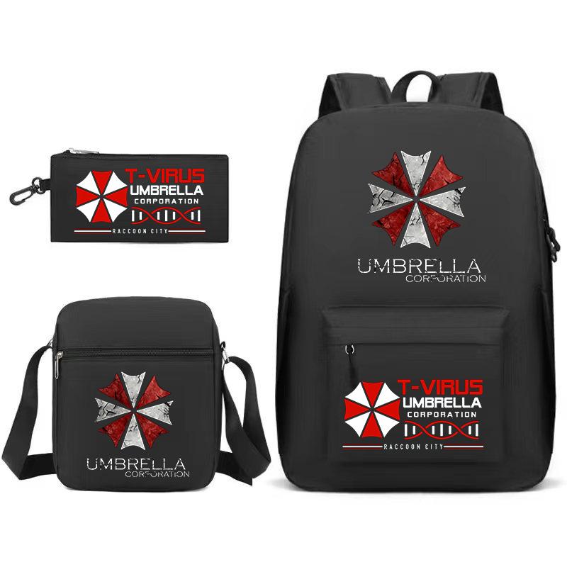 UMBRELLA CORPORATION Рюкзак 3 шт. Resident Evil Женский Мужской Рюкзак Дорожная Сумка Школьная сумка для Подростков Ноутбук Mochila ПОДАРОК