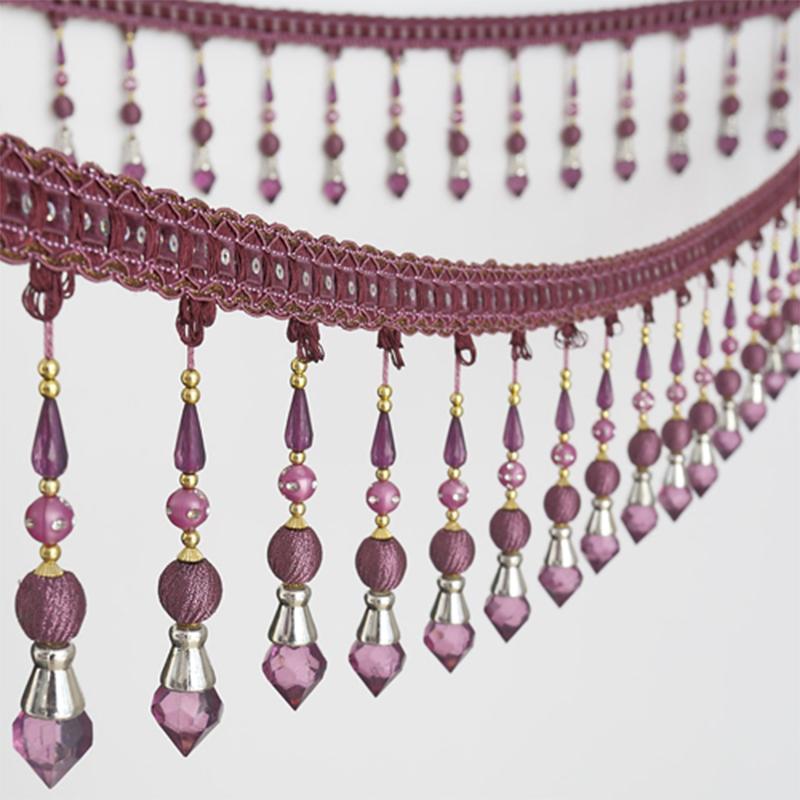 1/2/3M Шторы Отделка Кристалл Бусины Украшения Кружева Кисточки Аксессуары Подвеска Шар Тыквенные Бусины Декор Край Лента Обивка