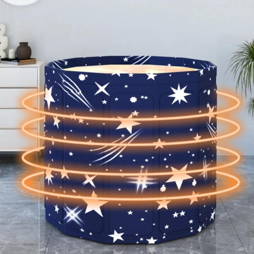 Складная ванна для взрослых, переносное круглое увеличенное ведро для купания, бытовая утолщенная изолированная ванна, складное ведро для ванной комнаты и СПА