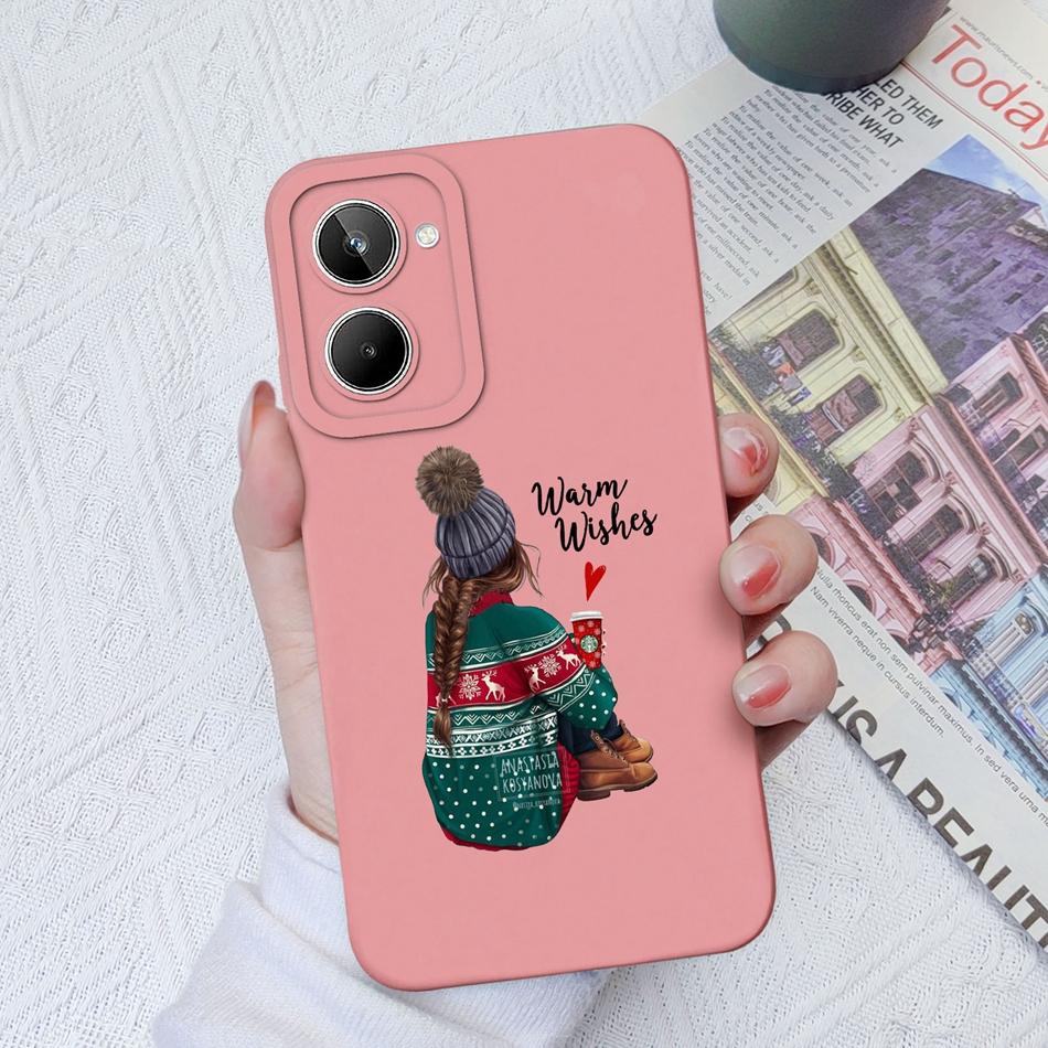 Чехол для Realme 10 Pro Plus Мультяшный Мягкий Гладкий Жидкий Силикон Защита Камеры Для OPPO Realme10 10Pro+ Чехол Funda Capa