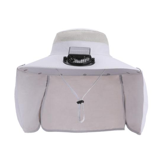 Шляпа с вентилятором, широкополая шаль, шляпа для рыбалки с двухрежимным вентилятором, 3 регулируемых скорости, защита от УФ-лучей, уличная шляпа