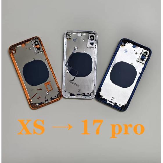 Корпус задний DIY для iPhone XS Max Как 17 Pro max Задняя крышка для iPhone XR до 17 Pro 11 до 17 Pro Корпус X XS До 17 pro