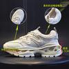 Dad Shoes Spring 2025 New Leather Women's Shoes Sports Running Shoes Children's Thick-soled Heightening Casual Shoes