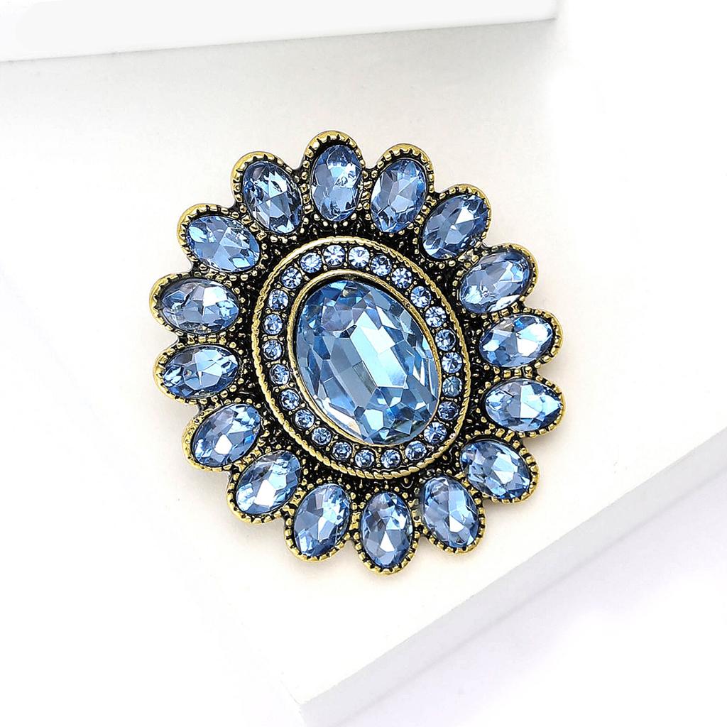 High-Grade Alloy Rhinestone Small Sunflower Brooch Exquisite Creative Women'S Clothing Corsage Jewelry Pin