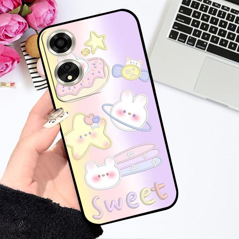 Чехол для OPPO A79 5G Чехол для OPPO A79 Чехол Funda Coque Цветочный Рисунок Мультяшный Силиконовый Мягкий ТПУ Бампер для Телефона Для OPPO A79 5G Чехлы