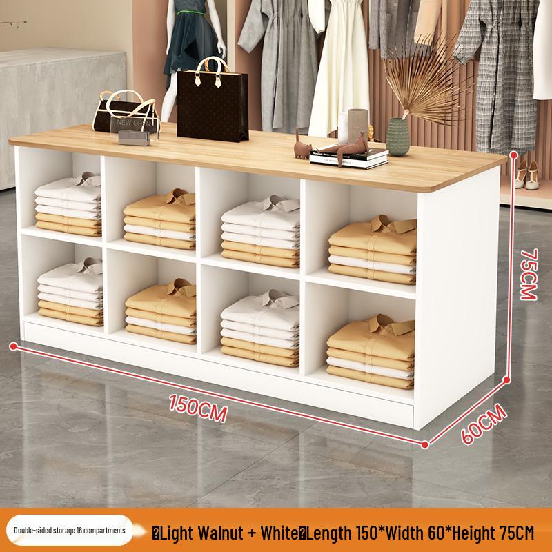 Double-Sided Clothing Display Table for Store Center