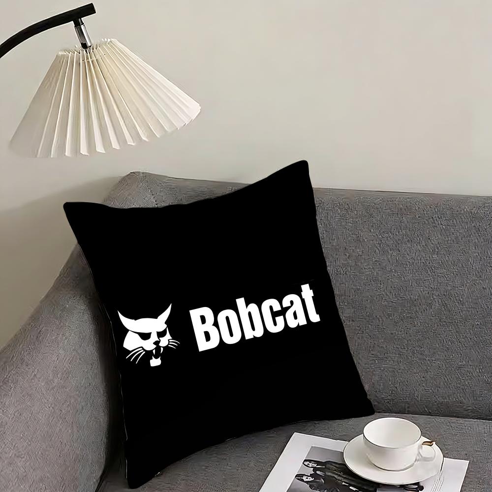 BBobcat Logo Cushion Cover Pillowcase Ultra Soft Skin Friendly Fabric Cloud Like Comfort Concealed Zipper