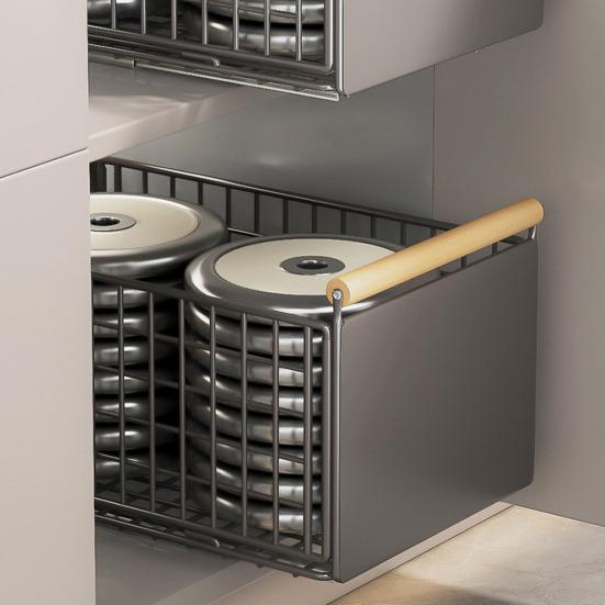 Drawer Rack Self-adhesive Sliding Rail No Drilling Foldable Heavy Duty Load Capacity Easily Pull-out Cabinet Organizer Seasoning