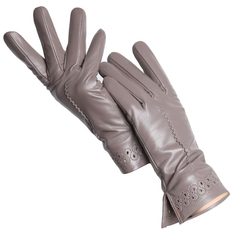 Модные женские перчатки высокого качества, цветные зимние теплые тонкие перчатки из овчины, 2024 г.