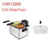 5L Large Capacity Stainless Steel Deep Fryer Household French Fry Electric Fryer Kitchen Temperature Controlled Fry Pan