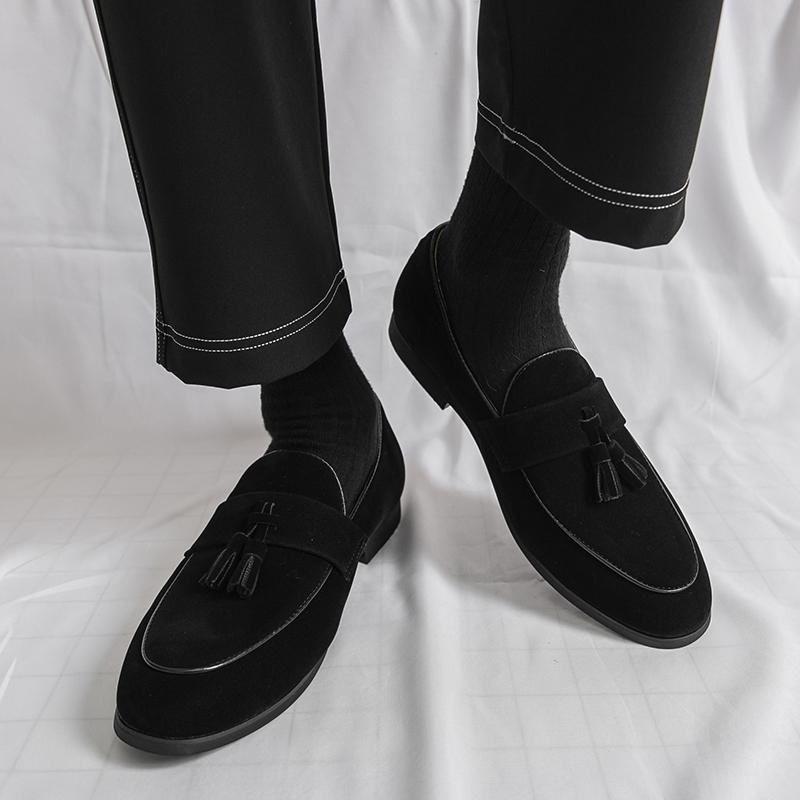 Модные лоферы из высококачественной кожи, мужские, с кисточками, классические, оригинальные, повседневные, удобные, офисные, для бизнеса, для вечеринки