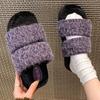 Fur Platform Women Flats Slippers Winter Designer New Casual Shoes Women 2024 Trend Home Cotton Slippers Cozy Soft Mujer Zapatos