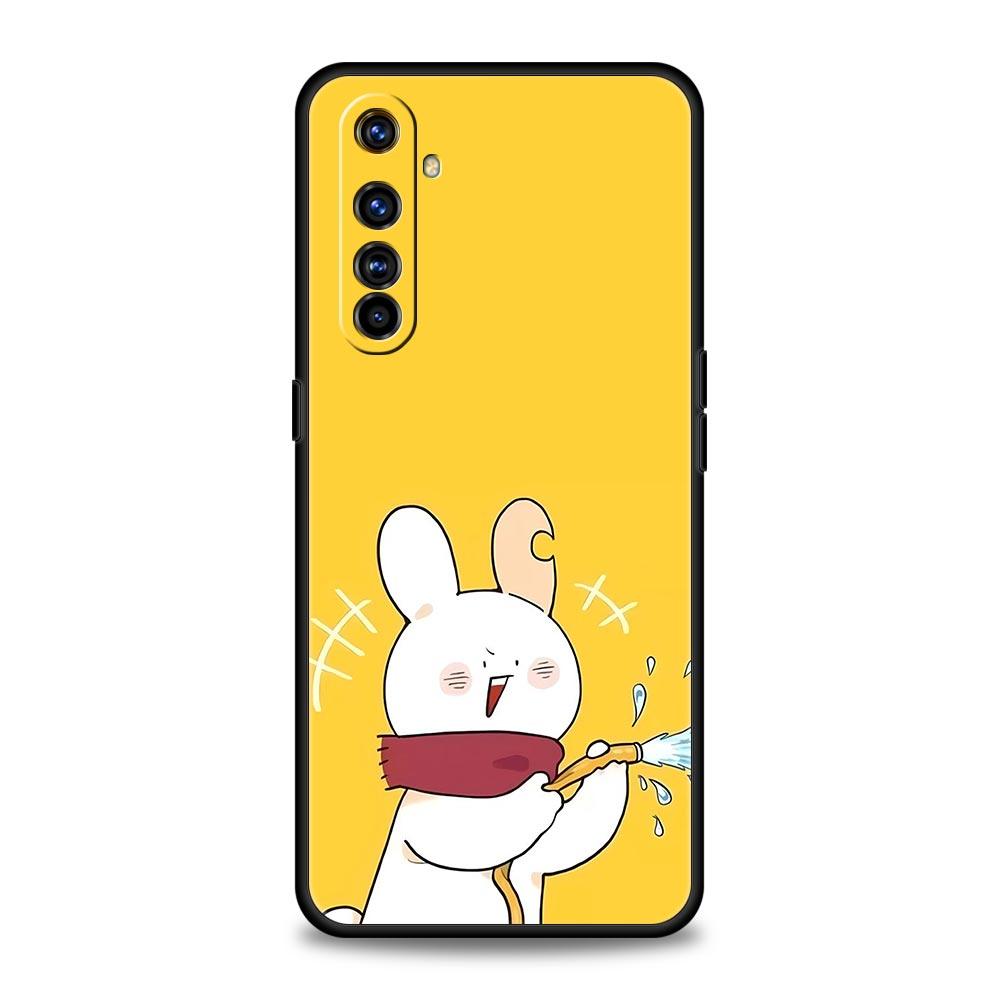 Cartoon Duck Case For Realme C67 C63 C55 C53 C35 C25 C21 GT 2 3 5 6 10 11 12 13 Pro Plus 5G Soft TPU Phone Cover Fundas Capa Bag