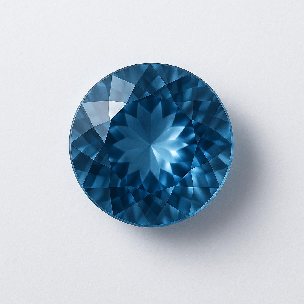 Brazilian Rare Natural Blue Aquamarine Certified 8.2 Ct Round Cut Gemstone