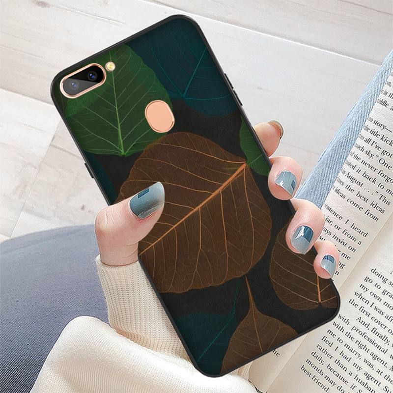 Vintage Leaves Pattern Phone Case for Redmi 8 9 9A for Samsung J5 J6 Note9 for Huawei NOVA3E Mate20lite Cover