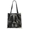 Shopping Bags For Groceries French Bulldog Custom Print Handbag Women Shoulder Cloth Pouch Foldable Girl Large Linen Bag