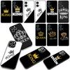 Cartoon King Queen Couple Lovers Phone Cover Case for Apple iPhone 16 15 14 Plus 13 12 Mini 17 Pro Max + 16E Air 16+ ProMax
