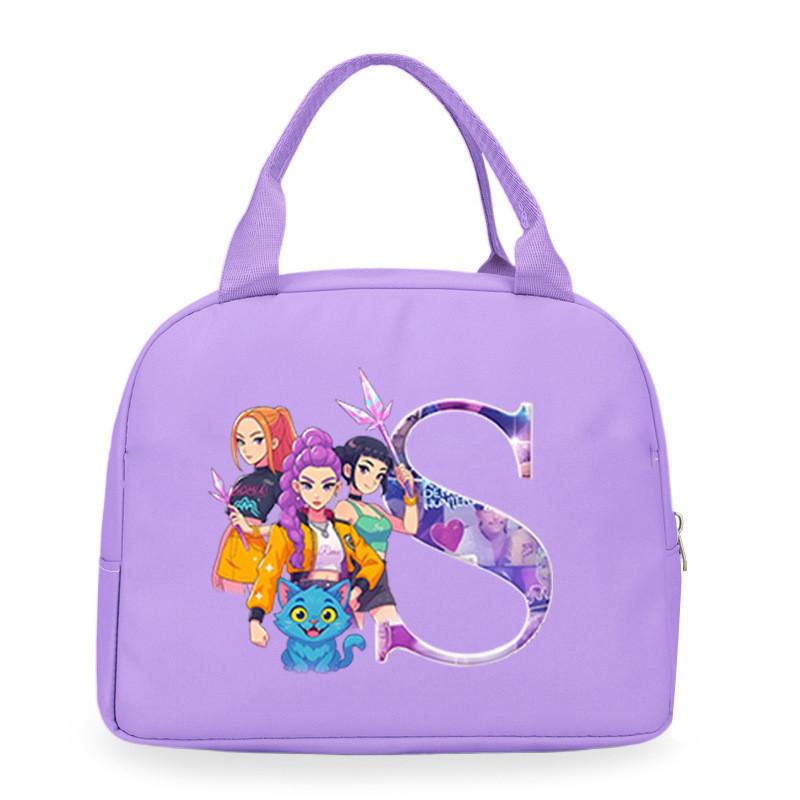 Детские Девочки Kpop Руми Зои Мира Дерпи Саджабойс С Принтом Студенческие Водонепроницаемые Сумки для Еды Ланч-бокса Повседневные Сумки