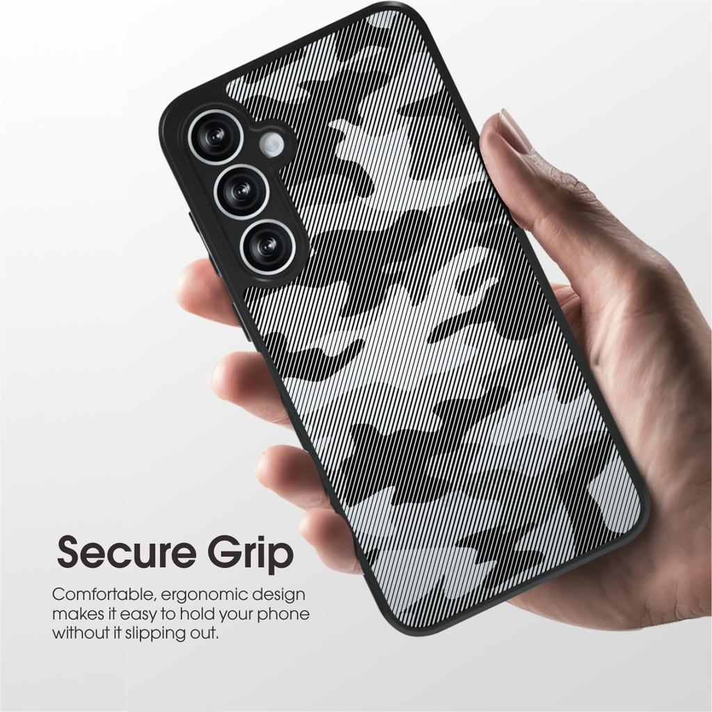 (Comes with wrist strap)IBMRS for Samsung Galaxy A55 5G Case,Camouflage Hard Back Soft edgesTransparent PC+TPC Shockproof Protective Cover Phone Case