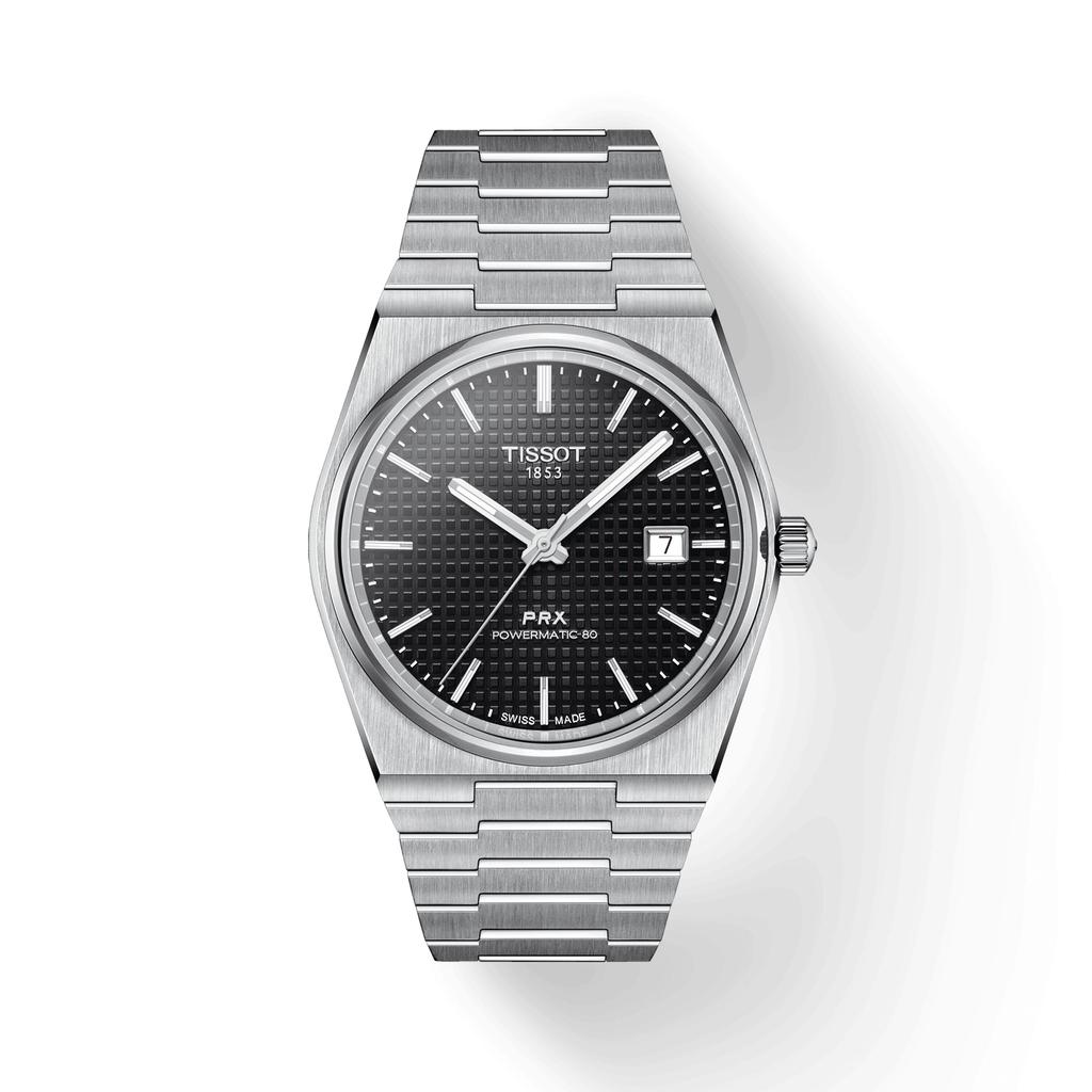 Tissot Мужские модные часы из нержавеющей стали с черным циферблатом T137.407.11.051.00
