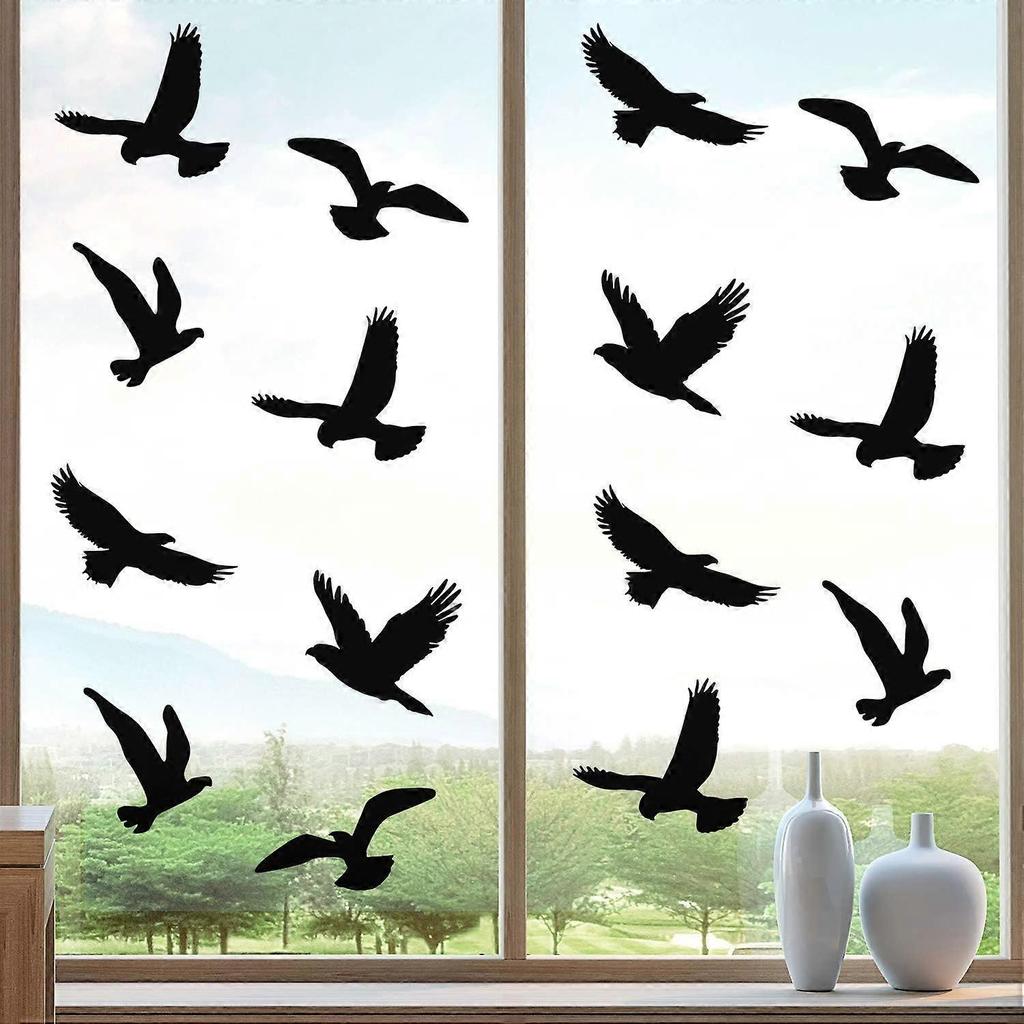 pieces In total 20 birds - Wall stickers - Birds stickers wall - Cartoon Animals - Sticker - Decoration - 25*35cm - black - PVC