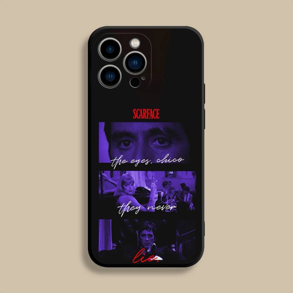 S-Scarfaces 1983 F-Film Phone Case For iPhone 17,16,15,14,13,12,Pro,Max,Plus,E,SE4,Air,Mini Black Soft Cover