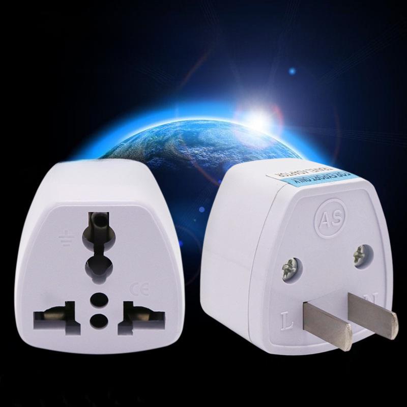 European To US/Australian Plug Adapter with Dual US Sockets