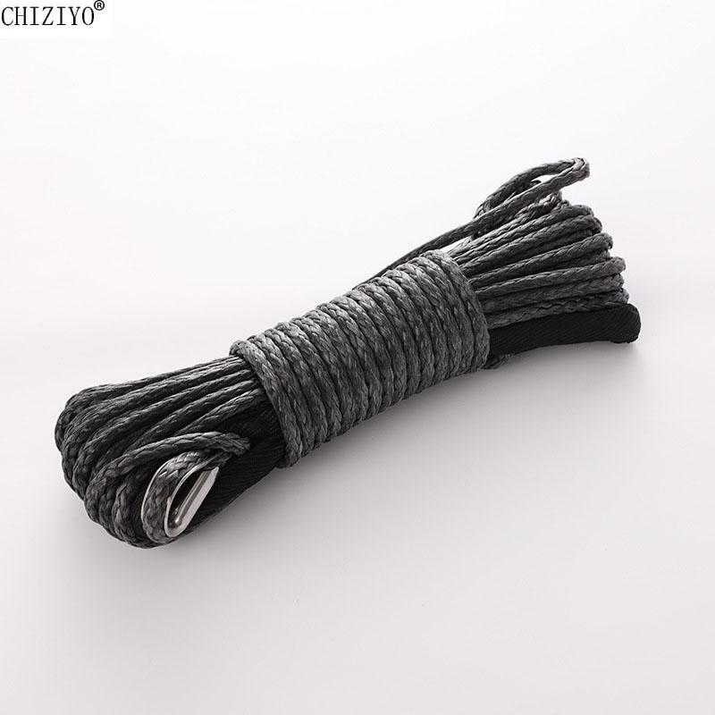 15 м 6 мм спасательный буксировочный трос буксировочная лебедка трос струна синтетическое волокно 5500 фунтов/7700 фунтов для квадроцикла UTV автомобиля внедорожника