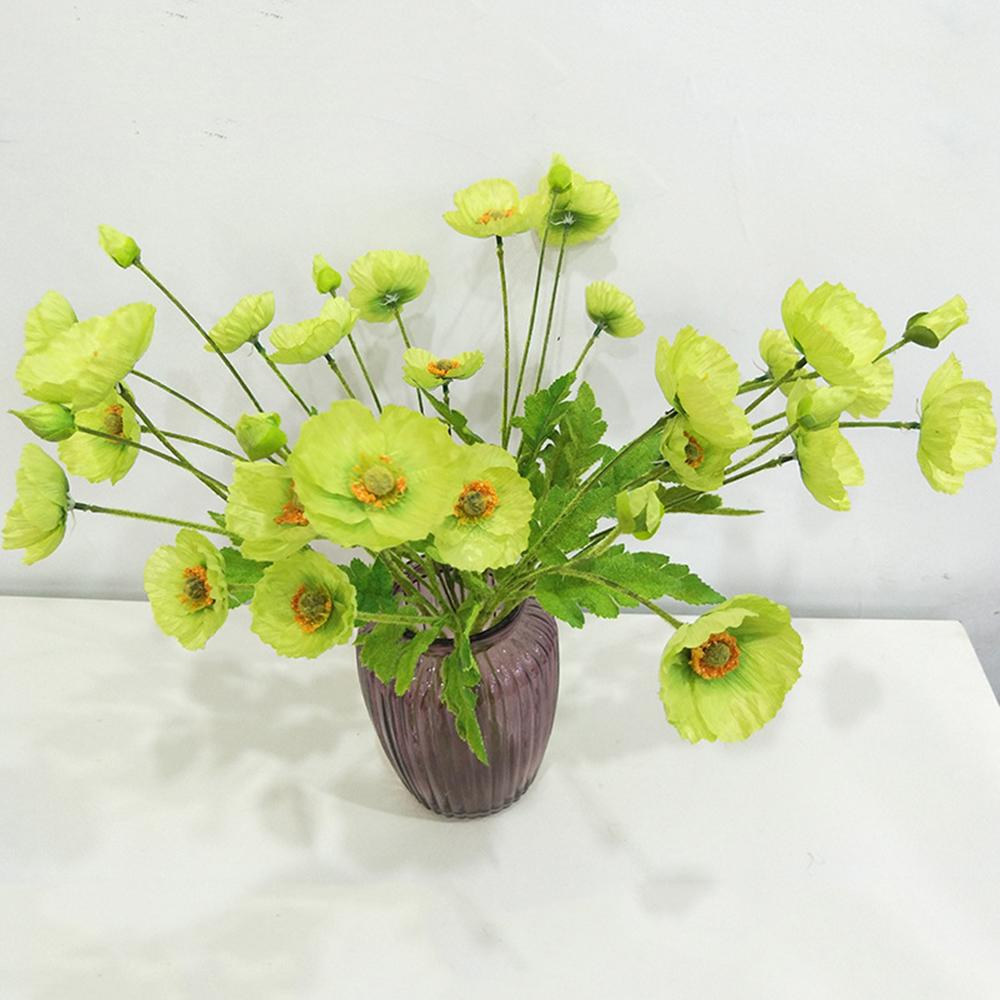 Feel Decorative Flower Домашнее свадебное украшение Искусственный цветок Искусственный цветок Искусственный цветок Мак