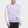 adidas Бейсбольная куртка Neo Color Block Letter Print, унисекс, светло-фиолетовая IK5428