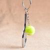 Tennis Racket Keychain - Sport Mini Keychain Car 6 Color Pendant Keyring Sports Key Chain
