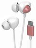 Bolle Raven Headphones with Mic Wired Earphones with Inline Remote Mic for Phones Including Pixel Galaxy Ultra Rose & USB-C In-Ear + Type-C 6/7/8 Pro,