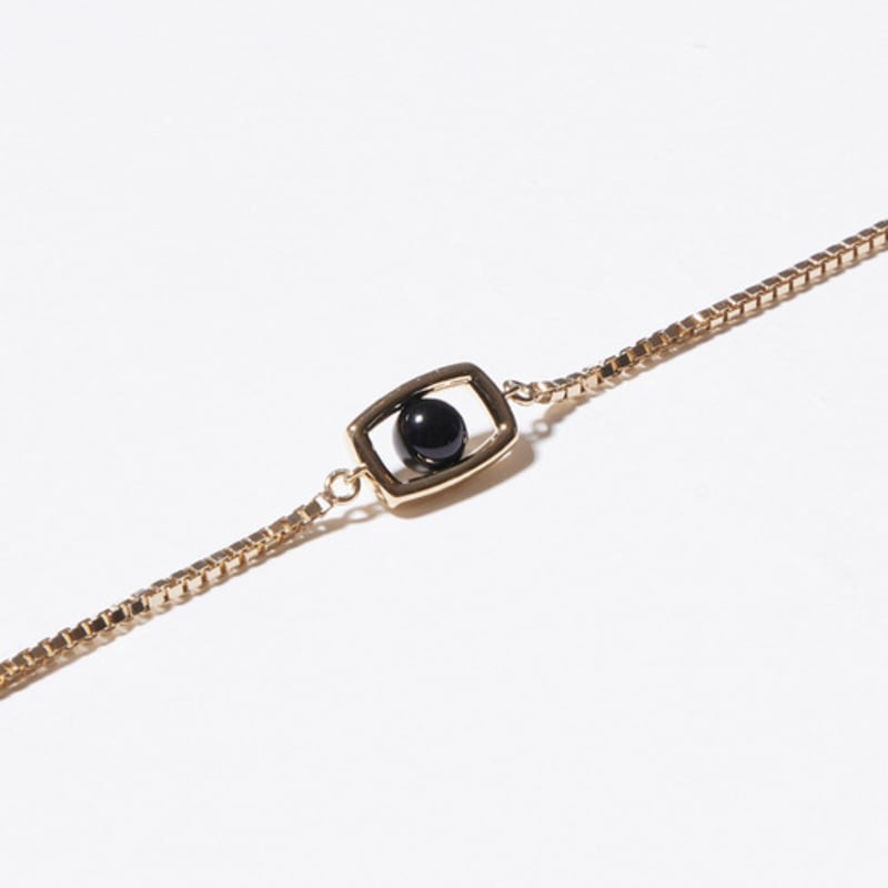 BONAFIDE JEWELRY Прямоугольный браслет НЛО из оникса (Золото)