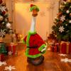 Porch Goose Outfit Turkey/Scarecrow/Santa Clothes Fits 23 Inch Cement Plastic Goose Statue for Christmas Yard Patio Decor