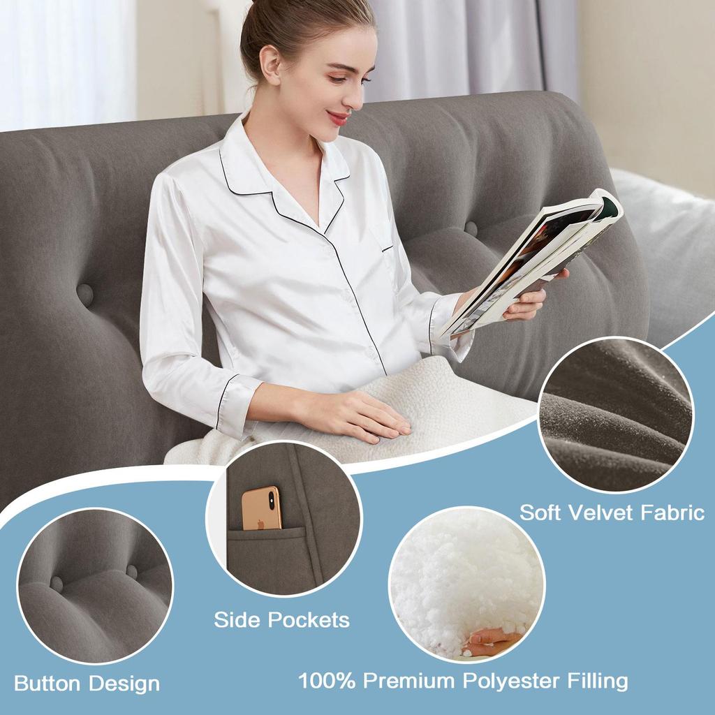 Подушка-клин для изголовья, подушка-валик для изголовья со съемным чехлом, подушки для тахты, двухъярусной кровати для сидения, чтения или работы в постели