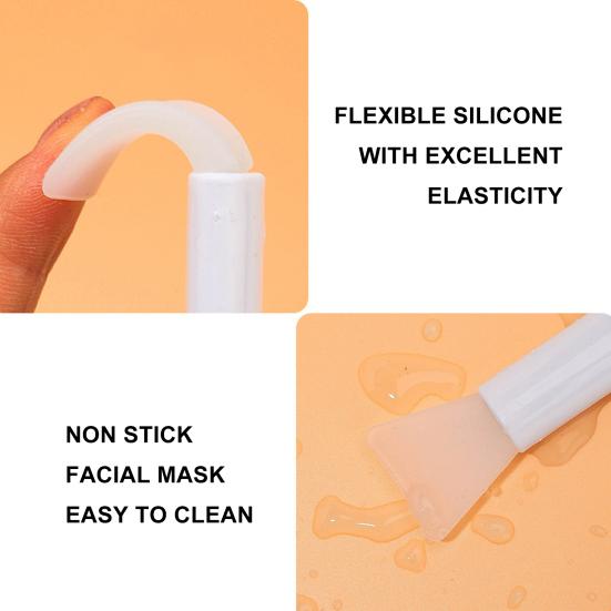 Силиконовая кисть для маски, двусторонняя мягкая гигиеническая кисть для макияжа с плоской головкой, кисть для маски для нанесения