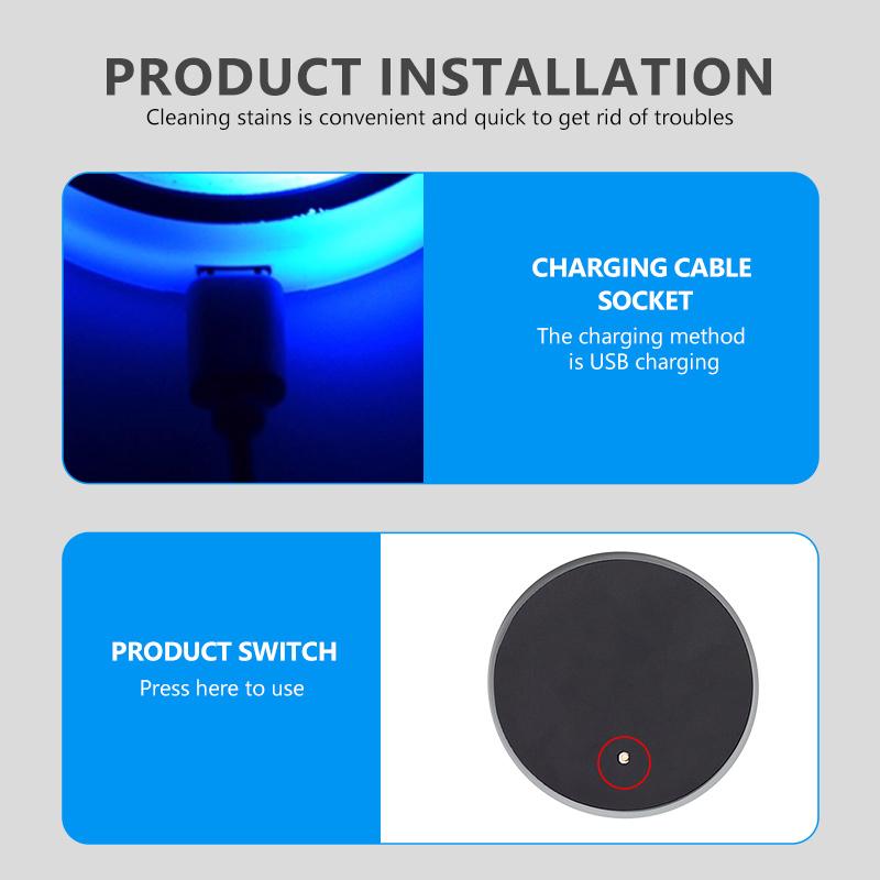 Car LED Cup Holder Mat Glowing Auto Cup Pad Interior Ambient Light For Volvo XC60 XC90 S60 S80 V60 C70 S40 C30 V90 V60 C40 XC40 CT9