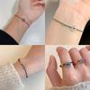 Cute Lucky Rope Bracelet Floral Braided Rope Bracelet New Hand-woven Coin and Rope Ring