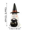 Button Cell Battery Operated Halloween LED Decor Warm Light Glowing Ghost Statue  Desktop Setup