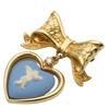 Used Wedgwood Brooch Jasper metal 7.0g gold blue plating