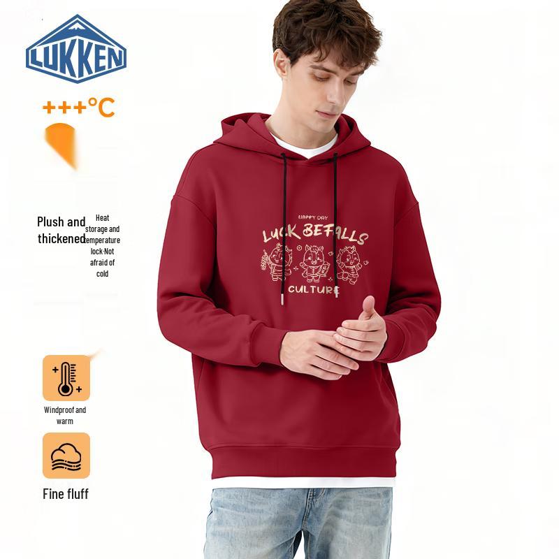 LUKKEN Men's Horse Year Fleece-Lined Hooded Sweatshirt