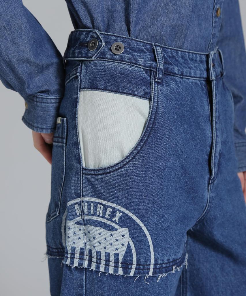 AVIREX CUTTING DENIM PANTS Women's S 432 Used 783-5111601