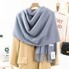 Women'S Thick Warm Solid Color Scarf Autumn And Winter New Style Cashmere Scarf Versatile Wool Scarf