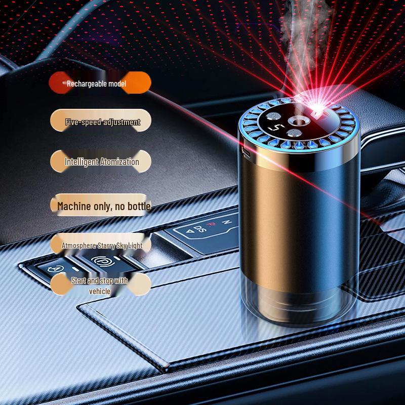 Автомобильный аромадиффузор и увлажнитель «Звездное небо»: Высококлассное украшение с окружающим светом