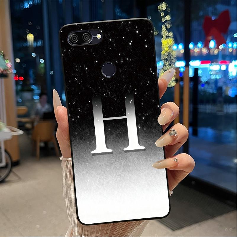 Phone Casing For ASUS Zenfone Max Plus (M1) ZB570TL Black Case Unique Initial Letter Couple Silicone Shockproof Soft Cover