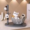 Lucky Cat Resin Craft Key Holder for Home Decor & Children's Room Storage