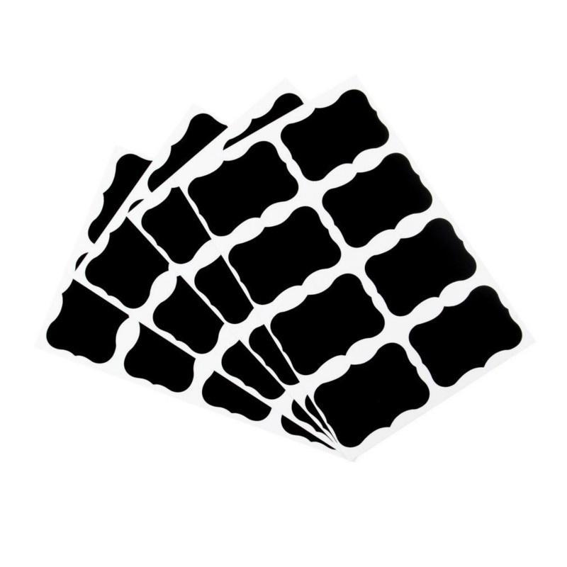 48 шт./6 компл., наклейки для доски, меловая доска, этикетки для кухонных банок