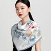 New high-end shawl with 100% mulberry silk digital printing square scarf, women's versatile silk scarf and scarf